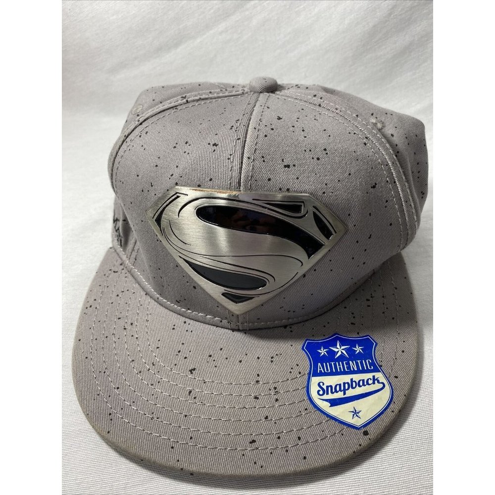 Superman Men's Hat Cap Man of Steel Shield Hat NWOT Metal Emblem